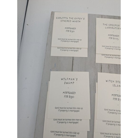 Vintage Monopoly Scooby-Doo Ed Game Replacement Property Cards Complete - Picture 8 of 9